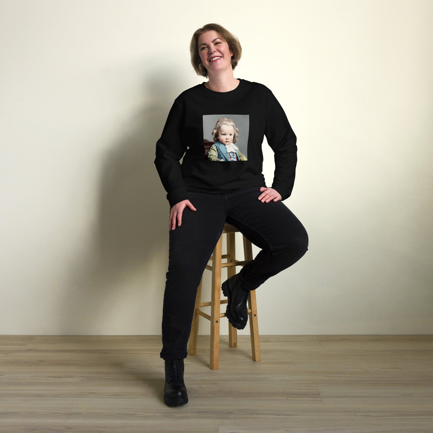 Sweatshirt Unisex / Organic Cotton / Portrait Johann Sebastian V