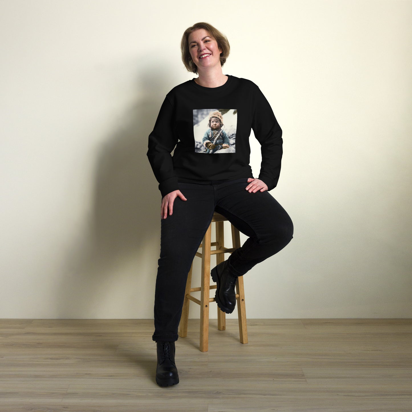 Sweatshirt Unisex / Organic Cotton / Portrait Ötzi Tisenjoch II