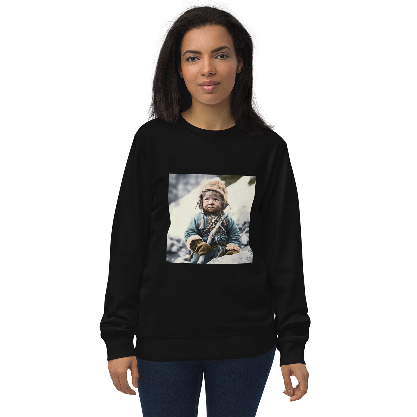 Sweatshirt Unisex / Organic Cotton / Portrait Ötzi Tisenjoch II