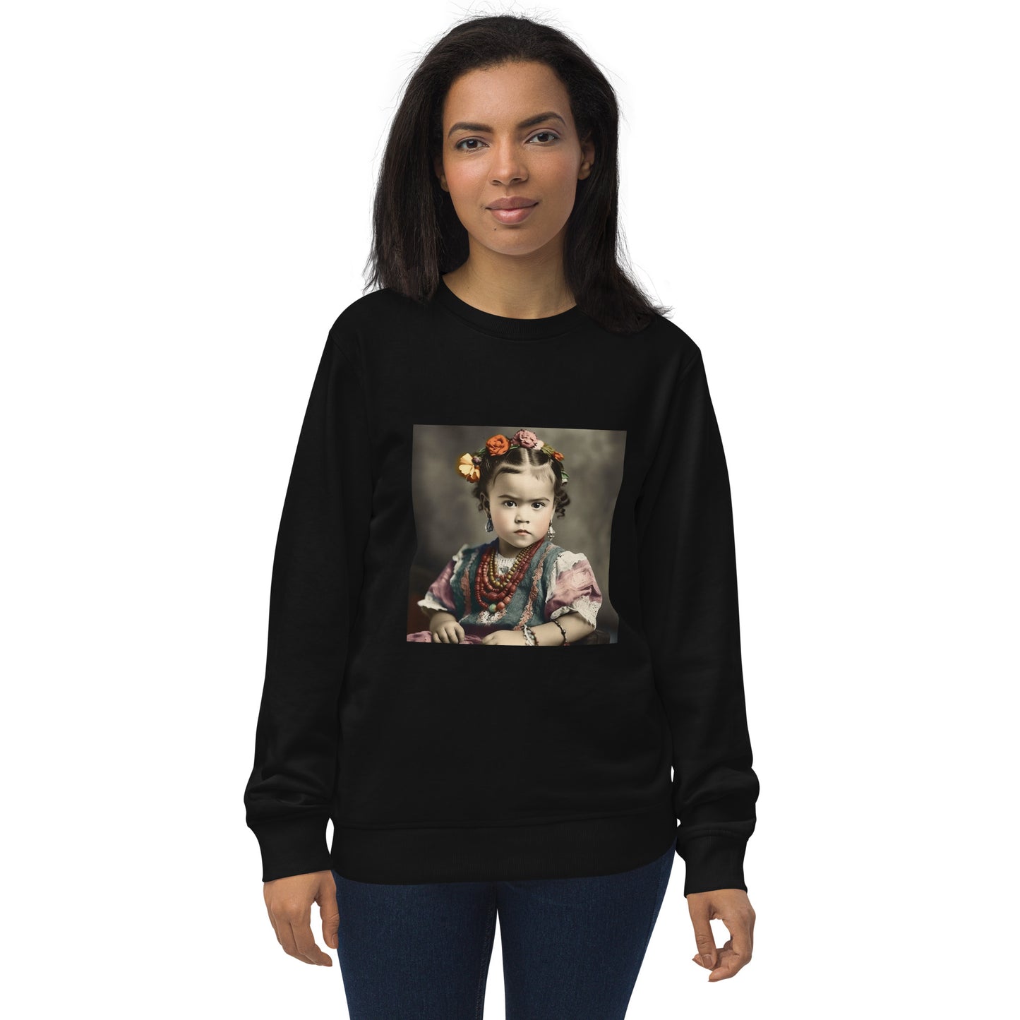 Sweatshirt Unisex / Organic Cotton / Portrait Magdalena Frida VIII