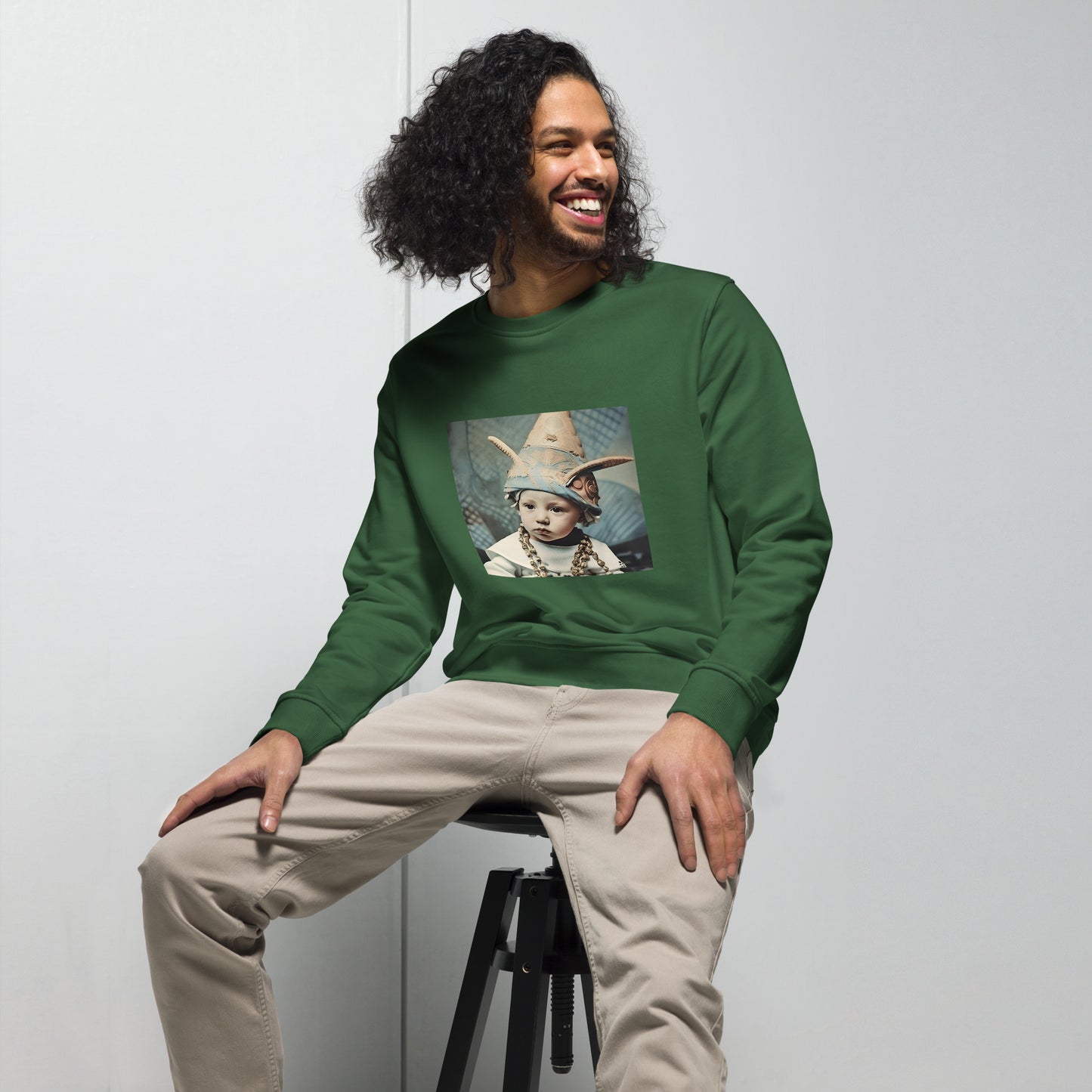 Sweatshirt Unisex / Organic Cotton / Portrait Akhenaten Amenhotep II