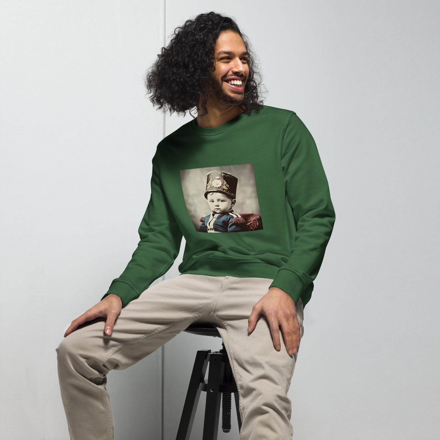 Sweatshirt Unisex / Organic Cotton / Portrait Napoleon Carlo III