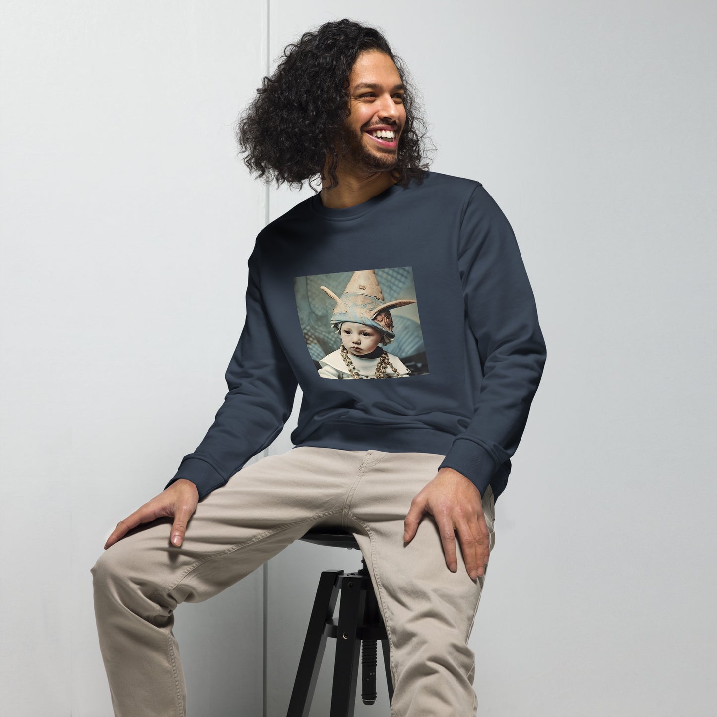 Sweatshirt Unisex / Organic Cotton / Portrait Akhenaten Amenhotep II