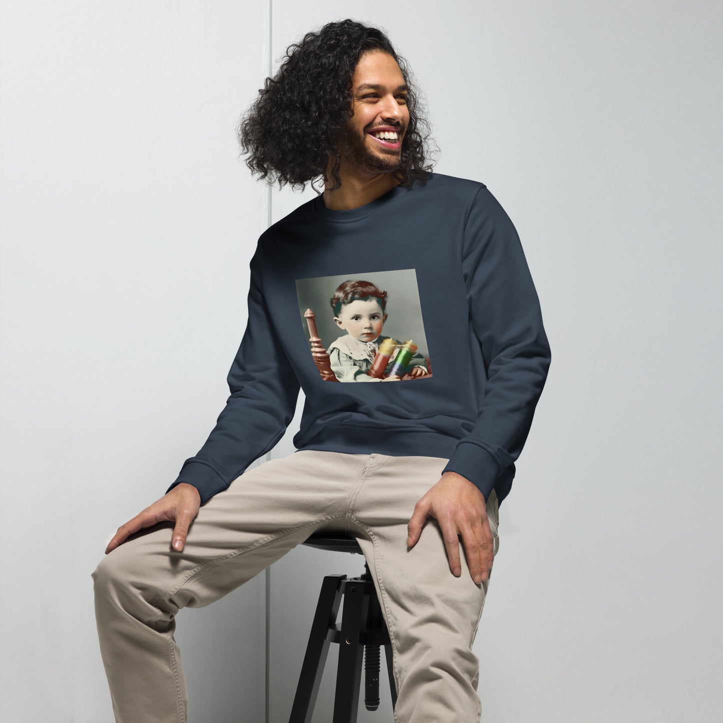 Sweatshirt Unisex / Organic Cotton / Portrait Nikola Milutin I