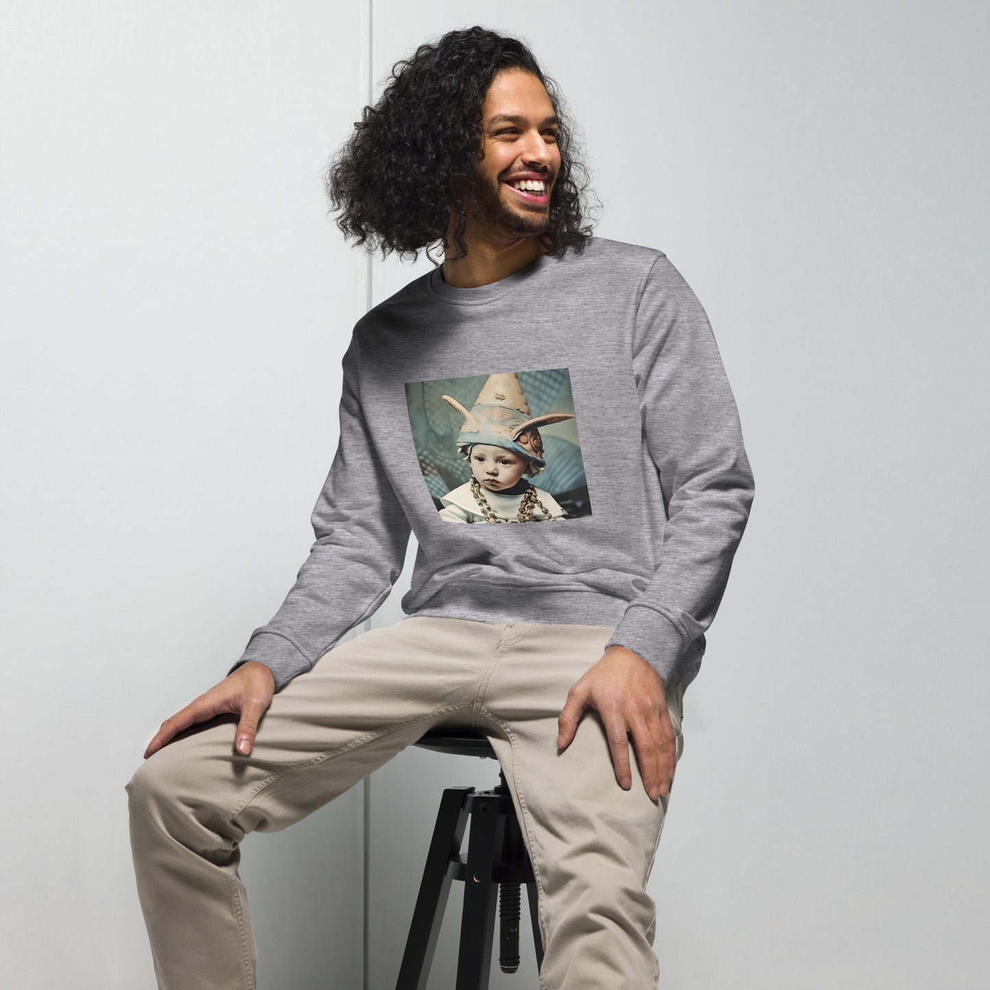 Sweatshirt Unisex / Organic Cotton / Portrait Akhenaten Amenhotep II