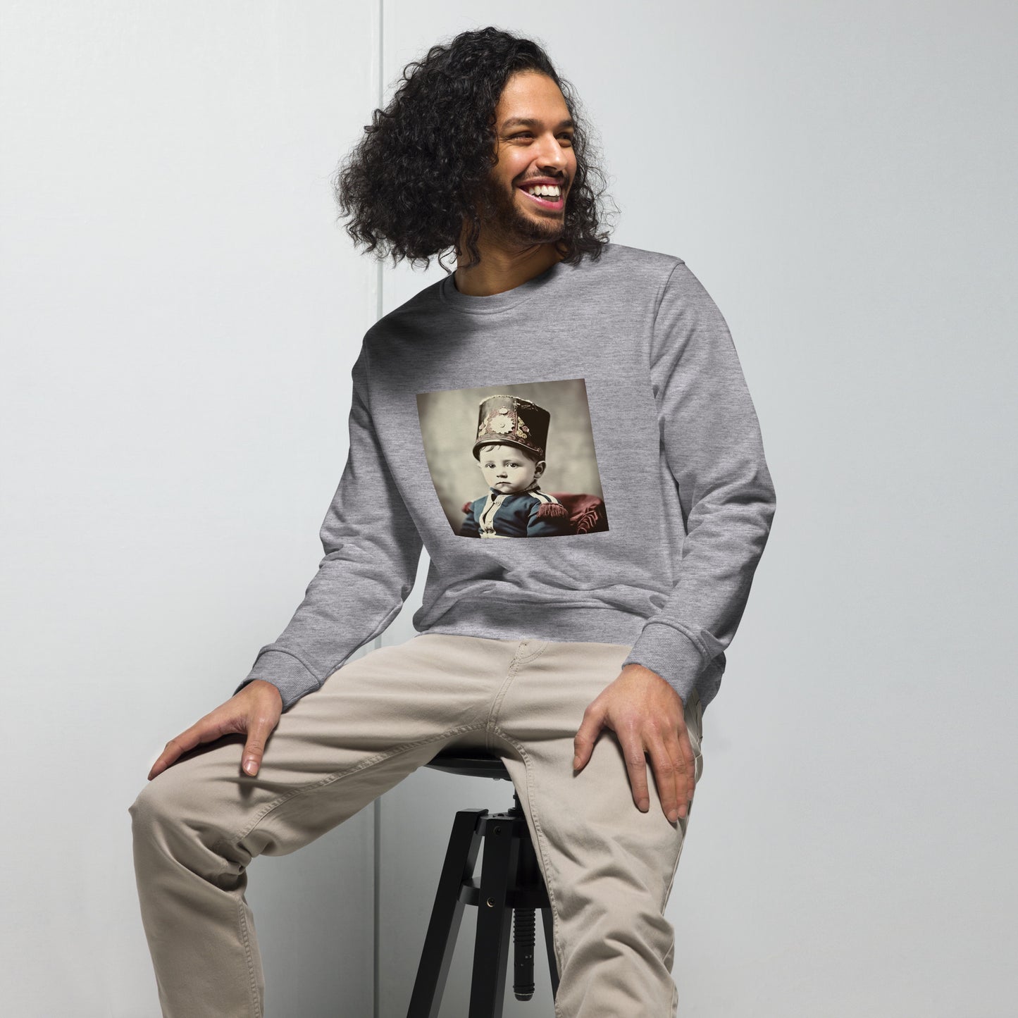 Sweatshirt Unisex / Organic Cotton / Portrait Napoleon Carlo III