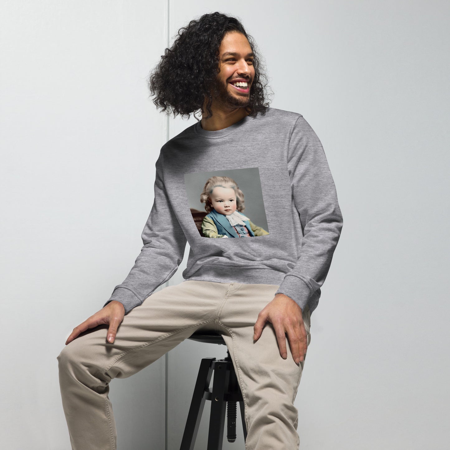 Sweatshirt Unisex / Organic Cotton / Portrait Johann Sebastian V