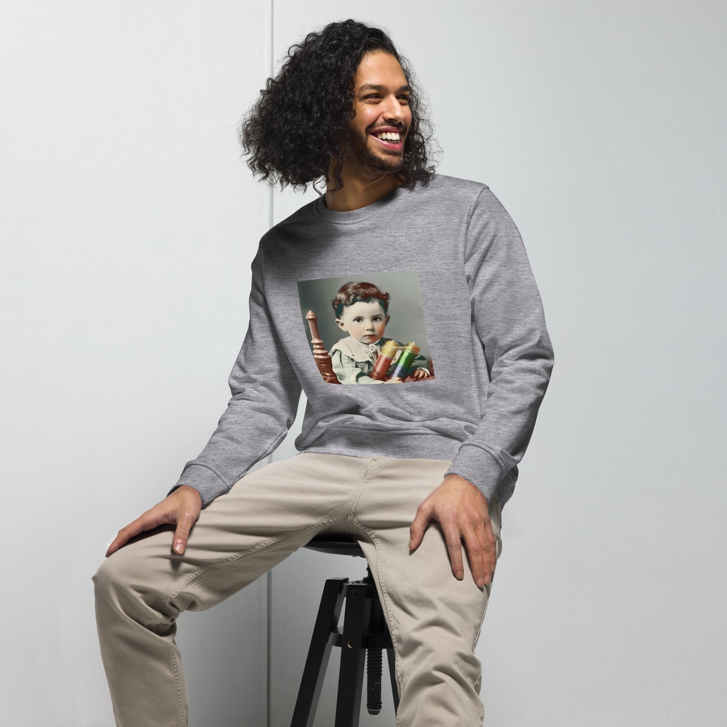 Sweatshirt Unisex / Organic Cotton / Portrait Nikola Milutin I