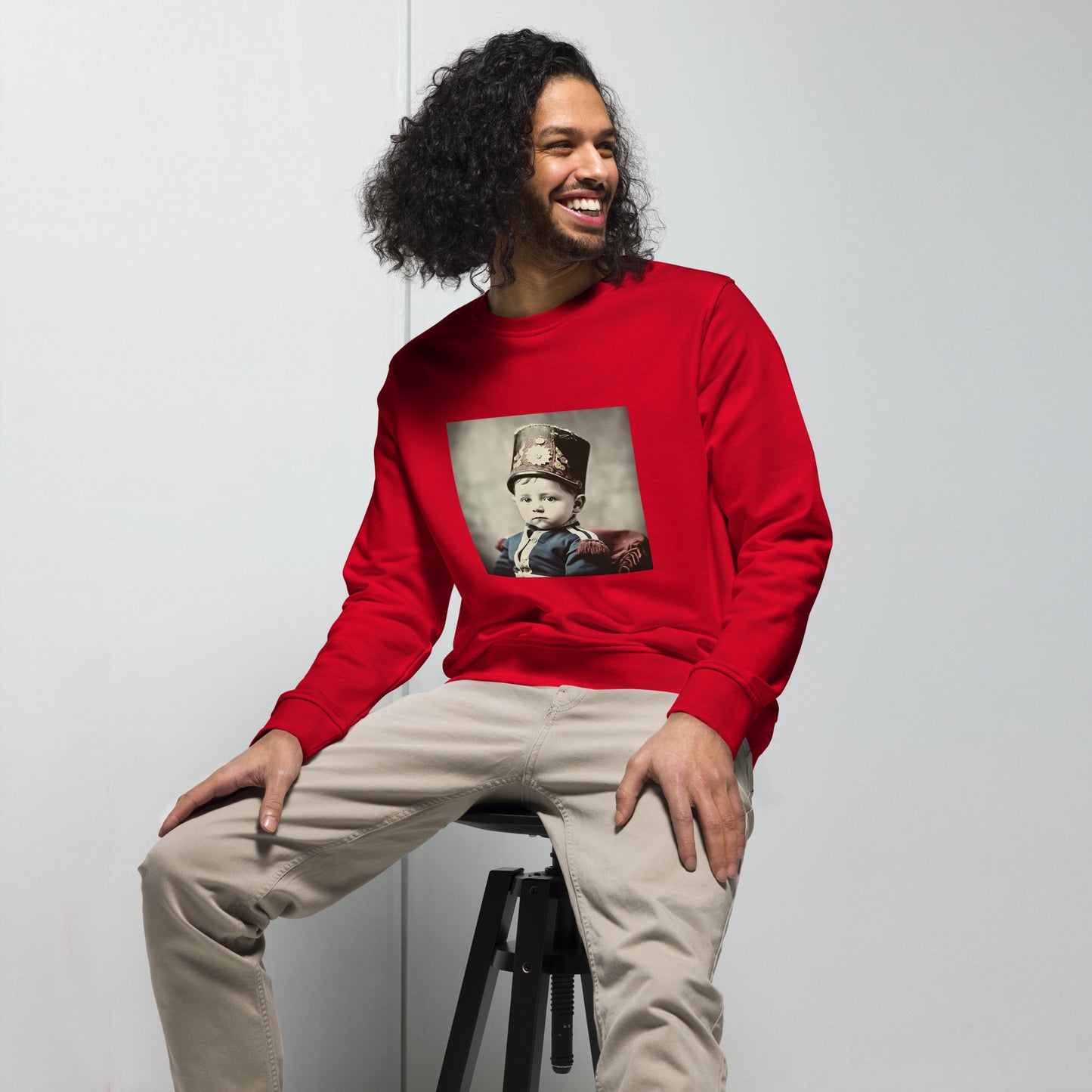 Sweatshirt Unisex / Organic Cotton / Portrait Napoleon Carlo III