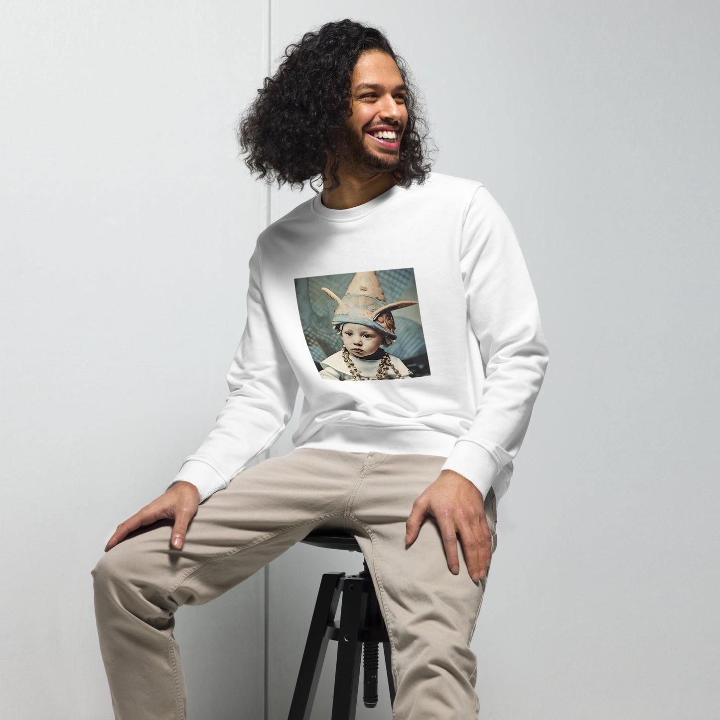 Sweatshirt Unisex / Organic Cotton / Portrait Akhenaten Amenhotep II