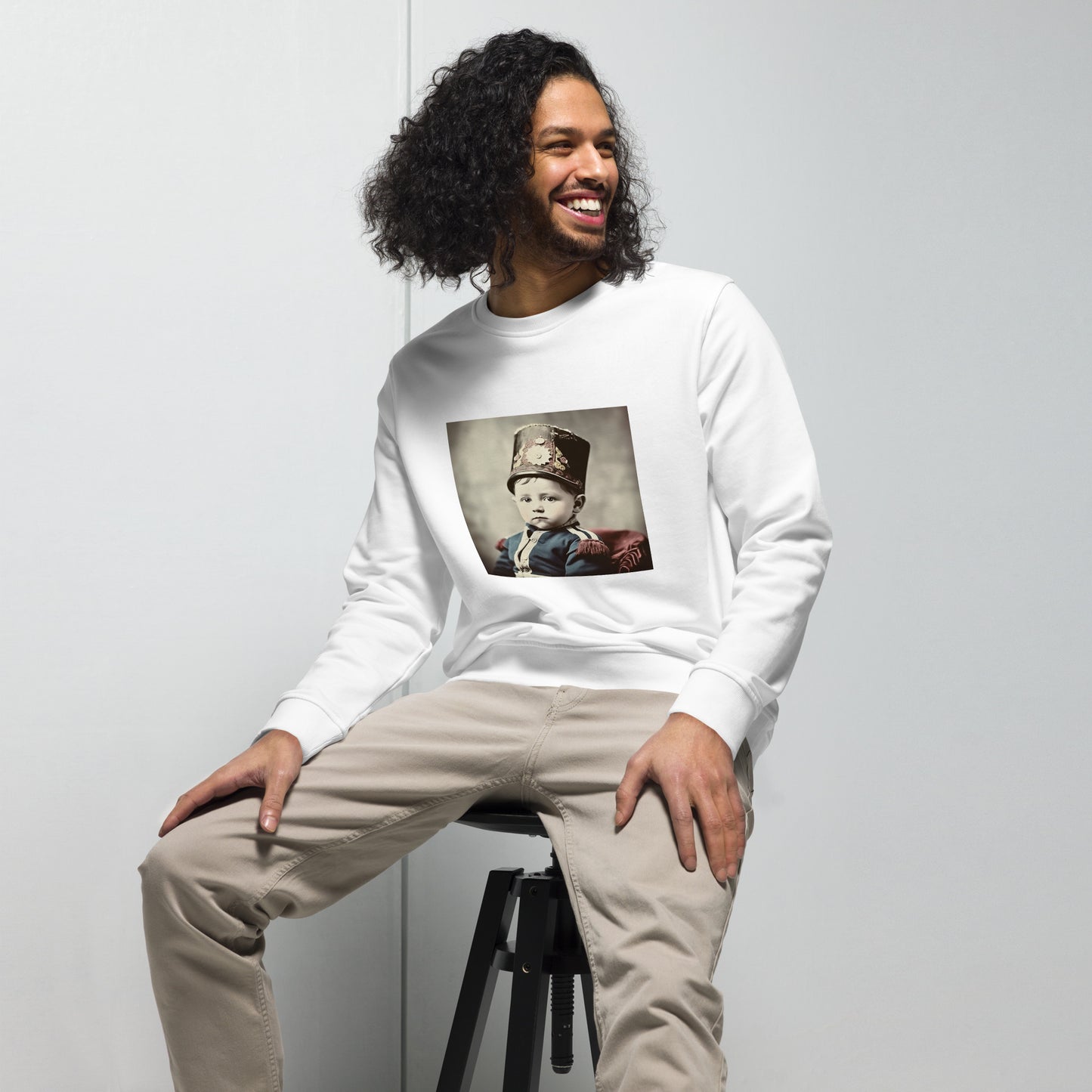 Sweatshirt Unisex / Organic Cotton / Portrait Napoleon Carlo III