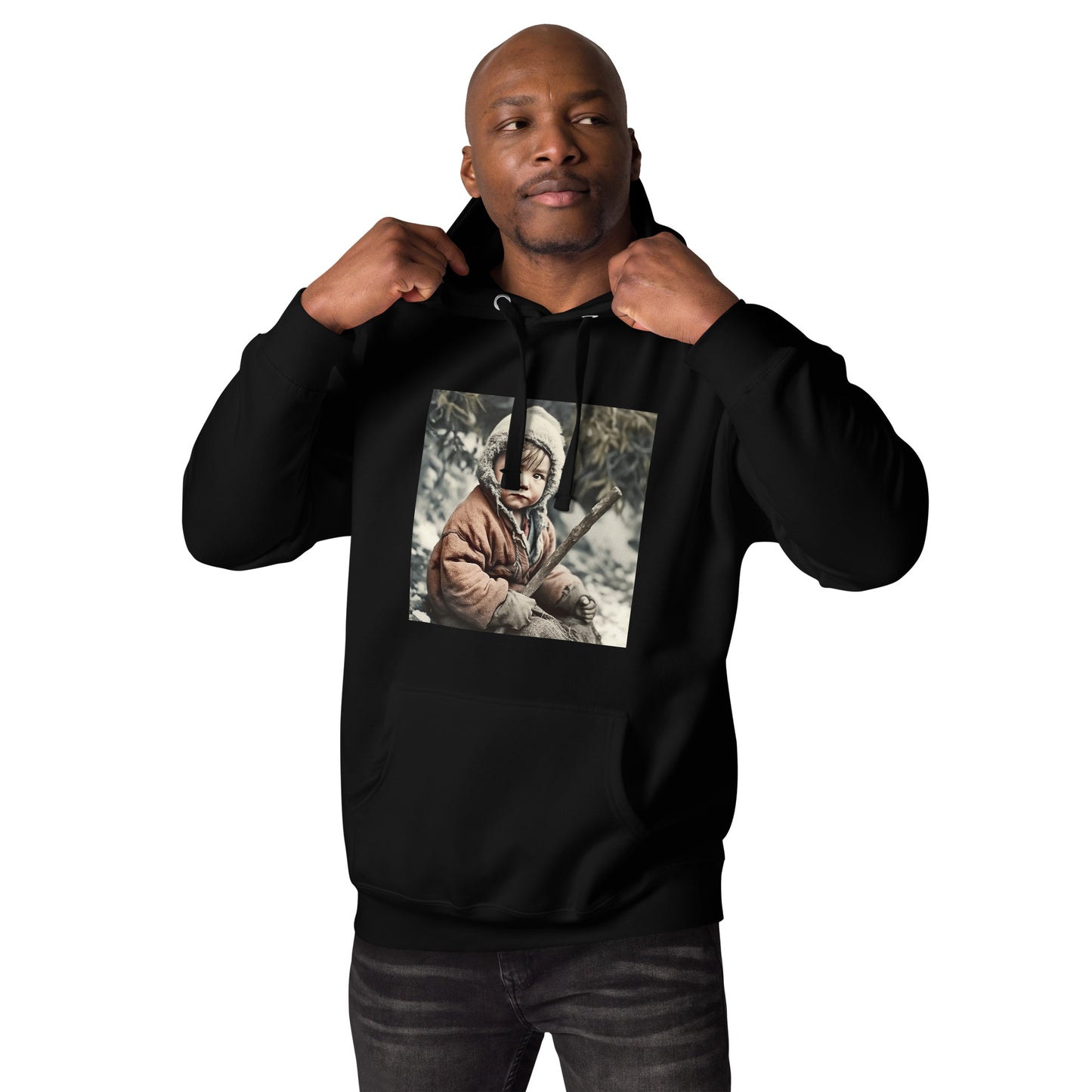 Hoodie Unisex / Ring Spun Cotton / Portrait Ötzi Tisenjoch I