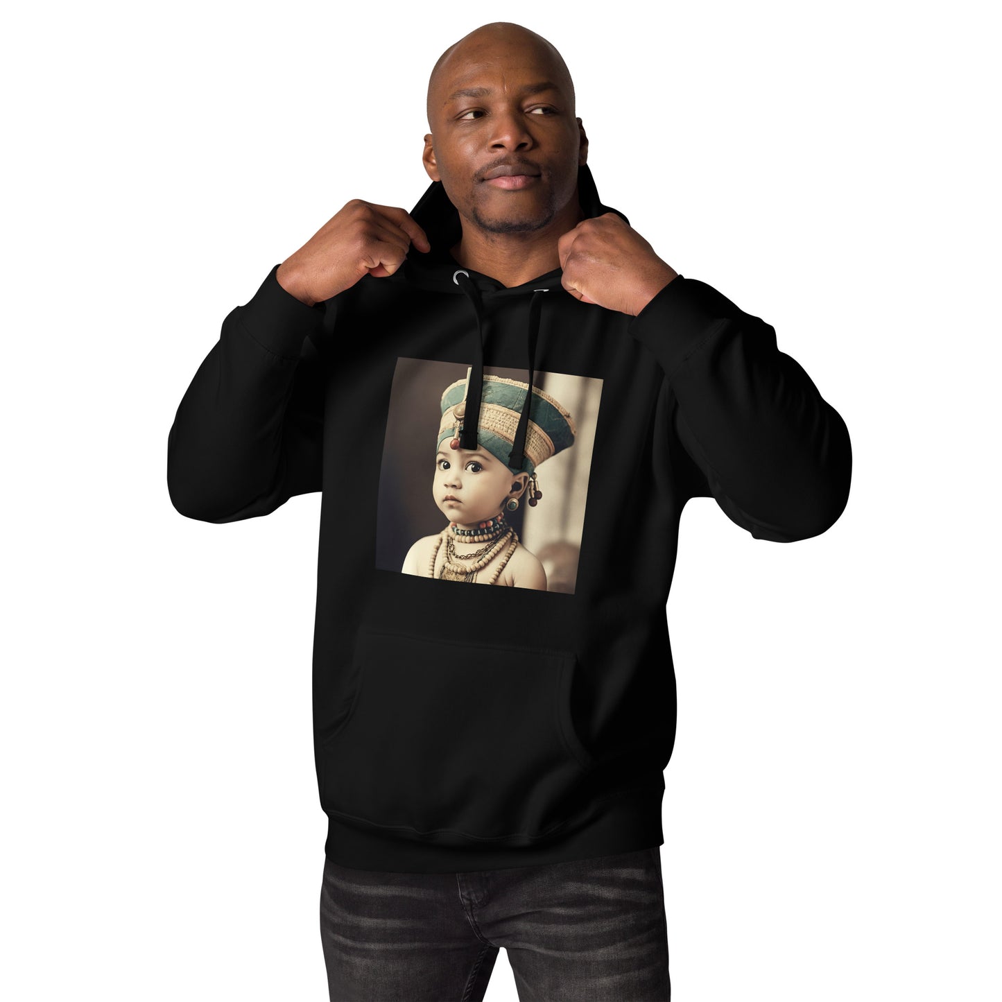 Hoodie Unisex / Ring Spun Cotton / Portrait Nefertiti Neferneferuaten I