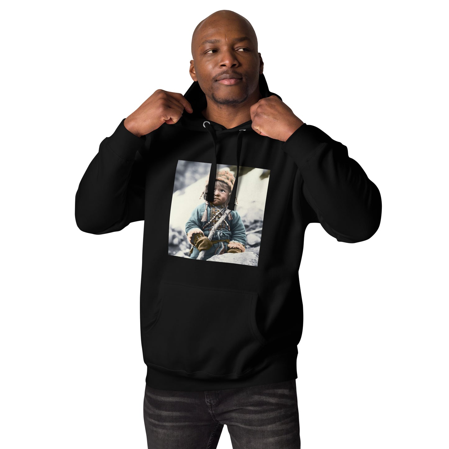 Hoodie Unisex / Ring Spun Cotton / Portrait Ötzi Tisenjoch II