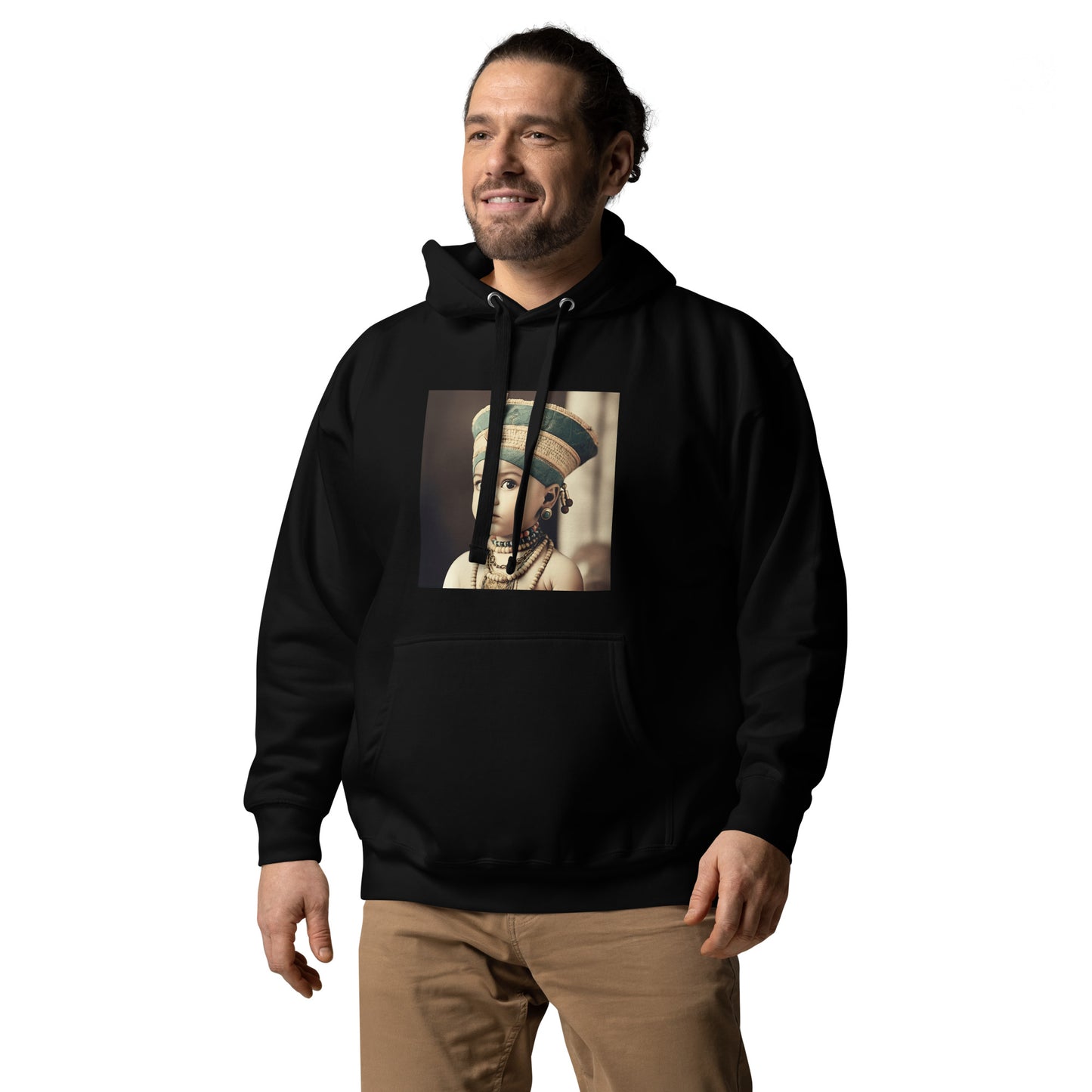 Hoodie Unisex / Ring Spun Cotton / Portrait Nefertiti Neferneferuaten I