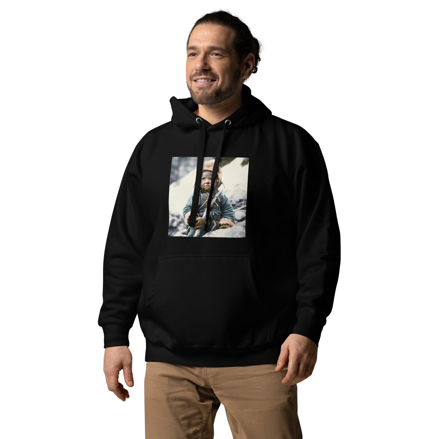 Hoodie Unisex / Ring Spun Cotton / Portrait Ötzi Tisenjoch II