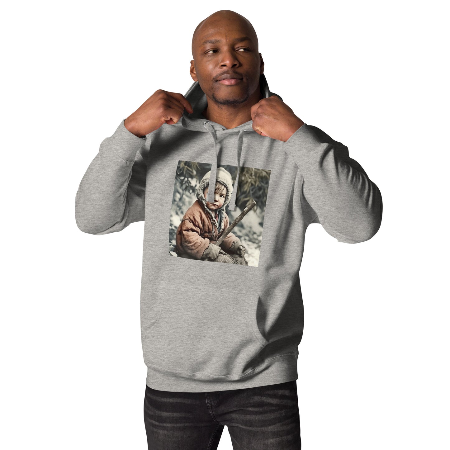 Hoodie Unisex / Ring Spun Cotton / Portrait Ötzi Tisenjoch I