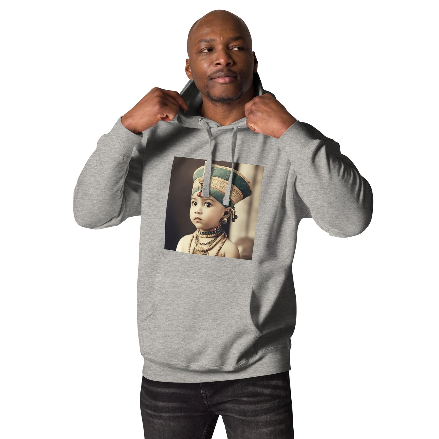 Hoodie Unisex / Ring Spun Cotton / Portrait Nefertiti Neferneferuaten I