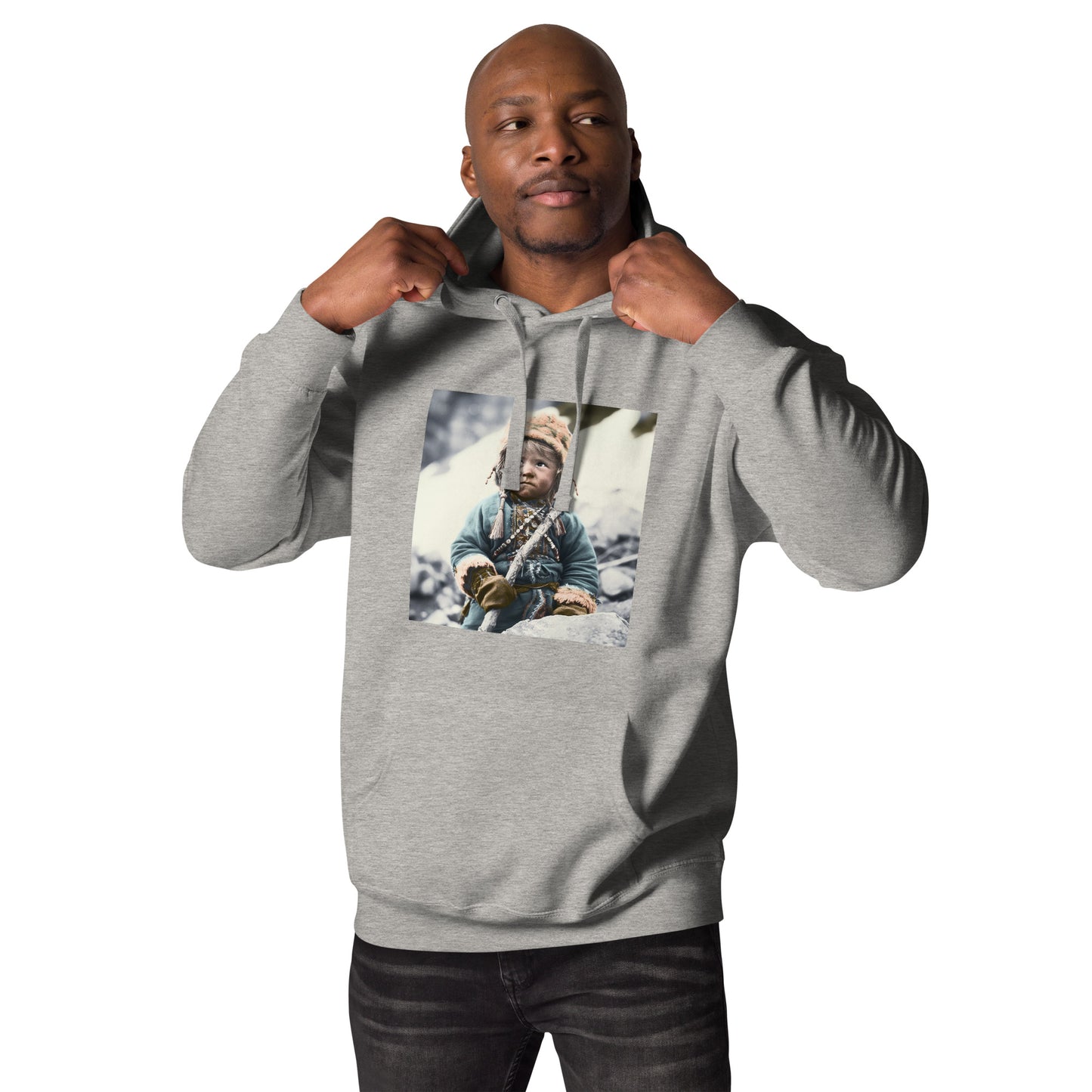 Hoodie Unisex / Ring Spun Cotton / Portrait Ötzi Tisenjoch II