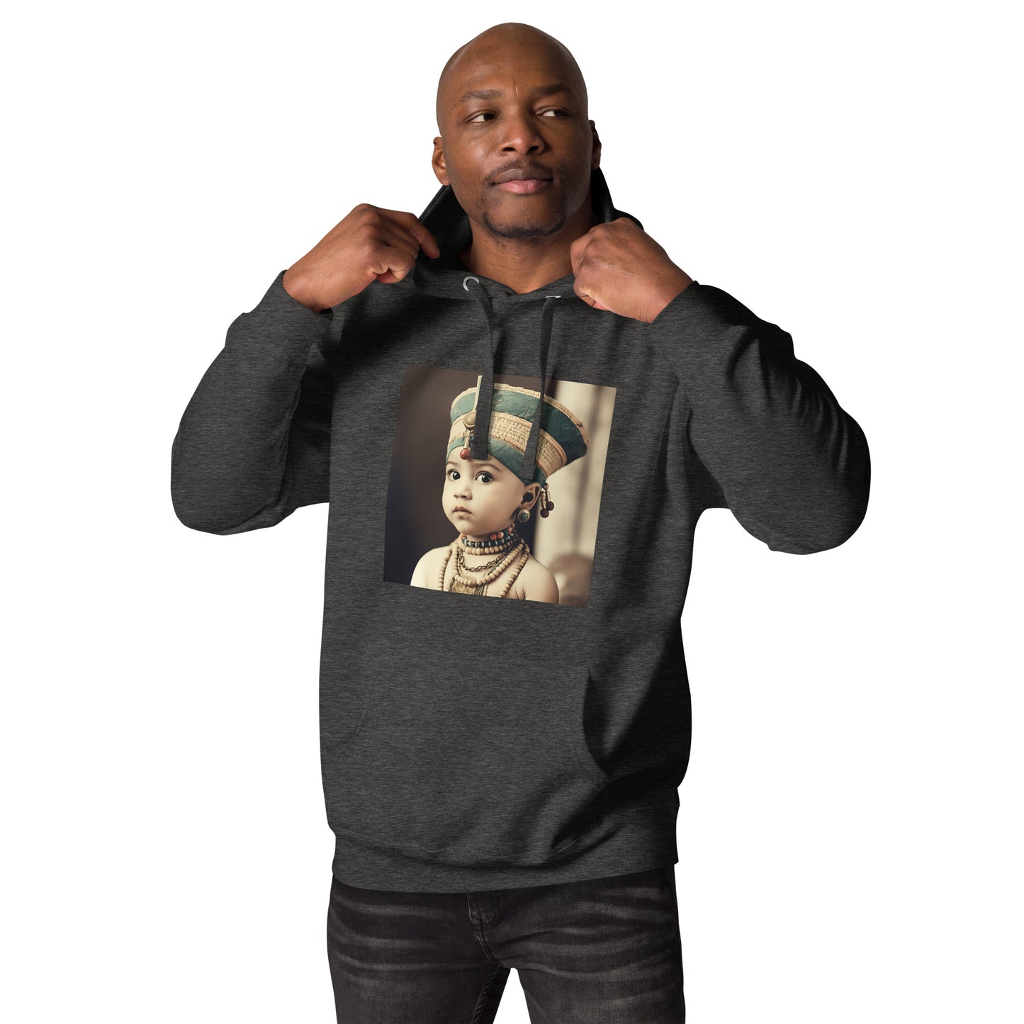 Hoodie Unisex / Ring Spun Cotton / Portrait Nefertiti Neferneferuaten I