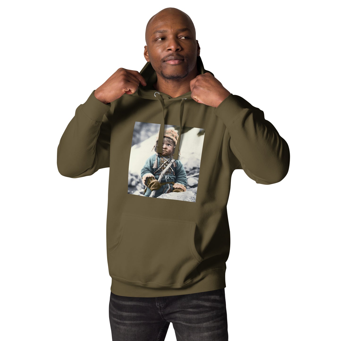 Hoodie Unisex / Ring Spun Cotton / Portrait Ötzi Tisenjoch II