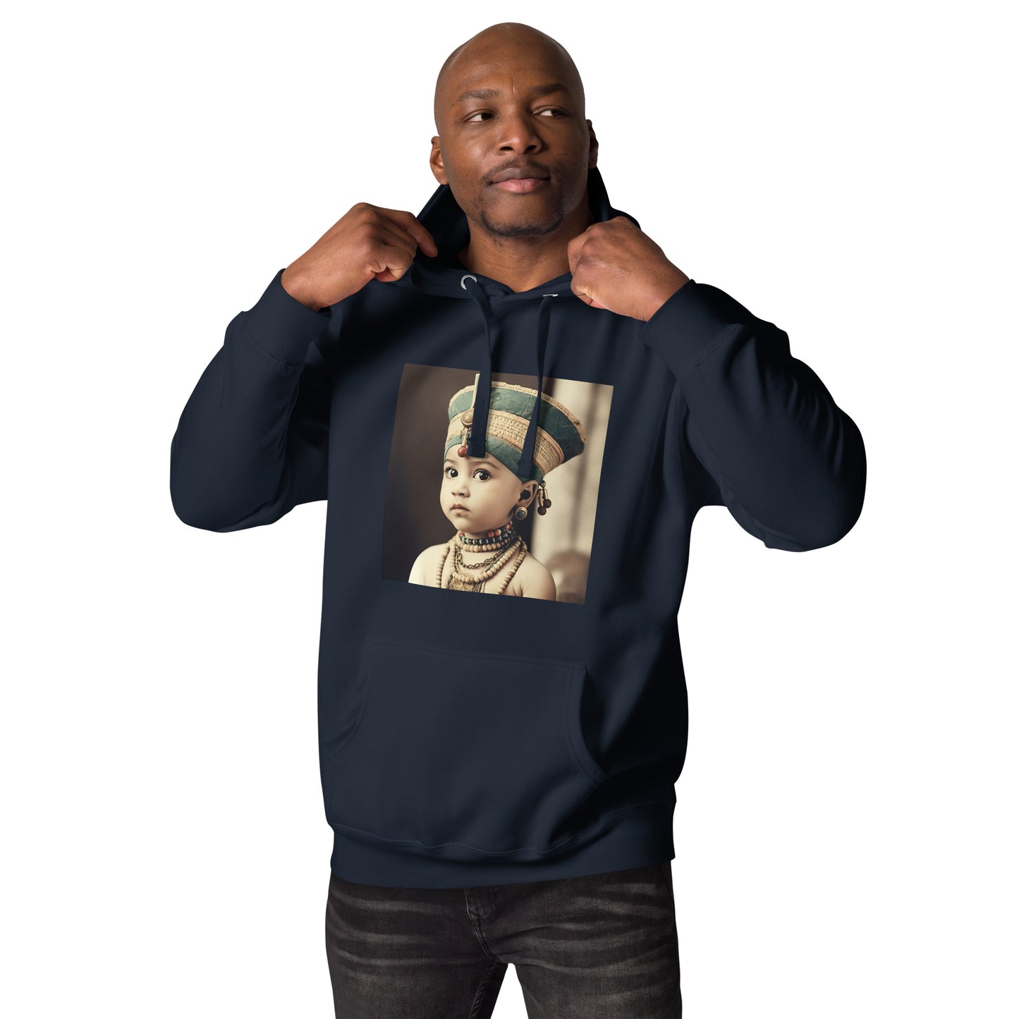 Hoodie Unisex / Ring Spun Cotton / Portrait Nefertiti Neferneferuaten I