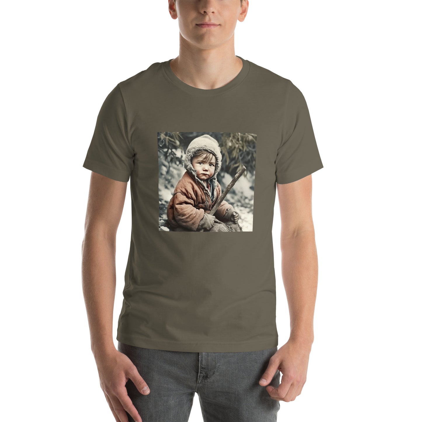 T-Shirt Unisex / Airlume Cotton / Portrait Ötzi Tisenjoch I