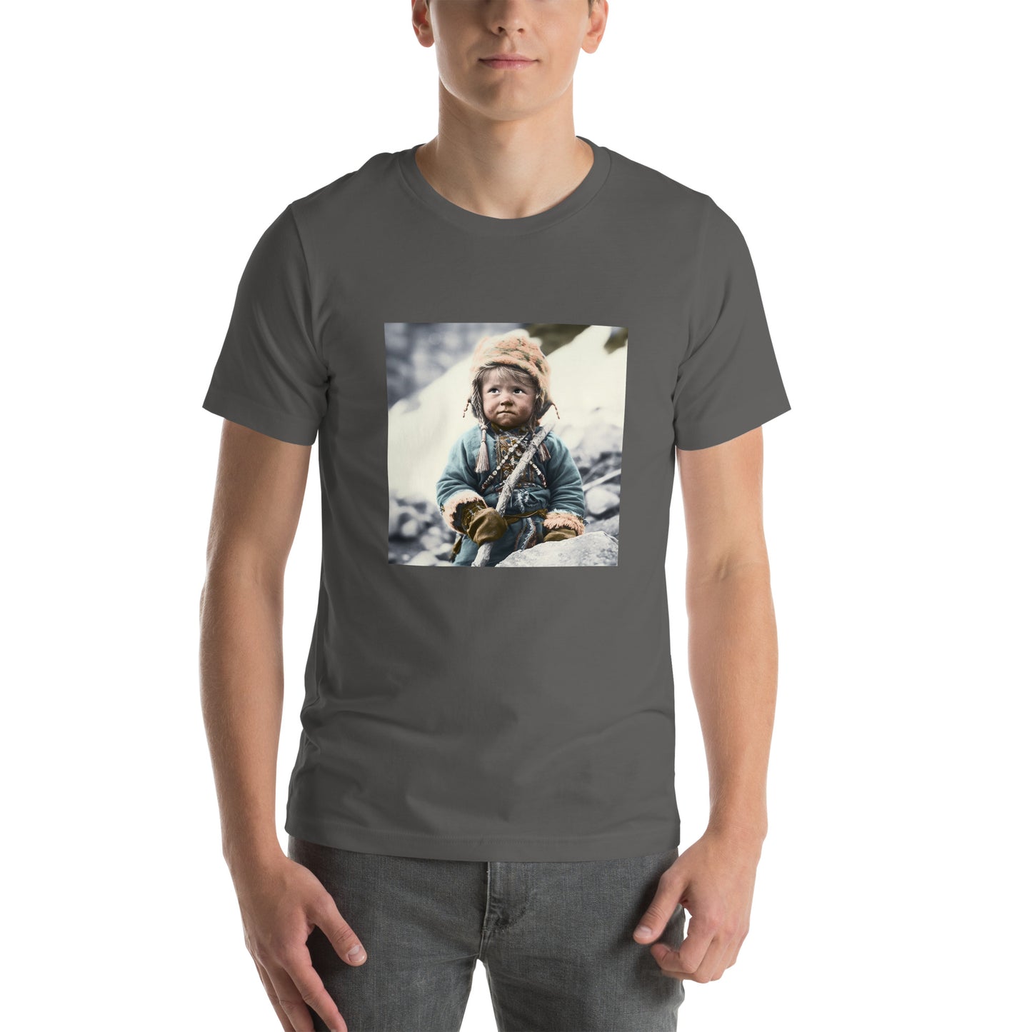 T-Shirt Unisex / Airlume Cotton / Portrait Ötzi Tisenjoch II