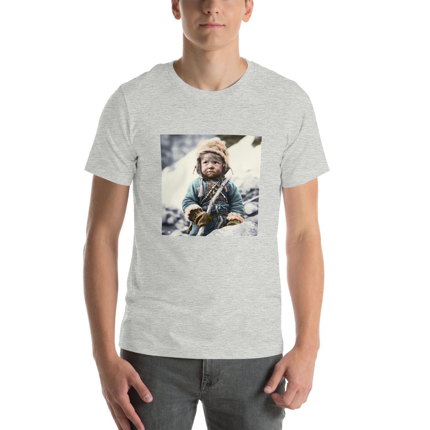 T-Shirt Unisex / Airlume Cotton / Portrait Ötzi Tisenjoch II