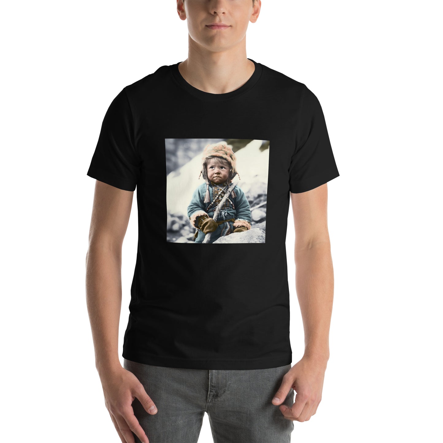 T-Shirt Unisex / Airlume Cotton / Portrait Ötzi Tisenjoch II