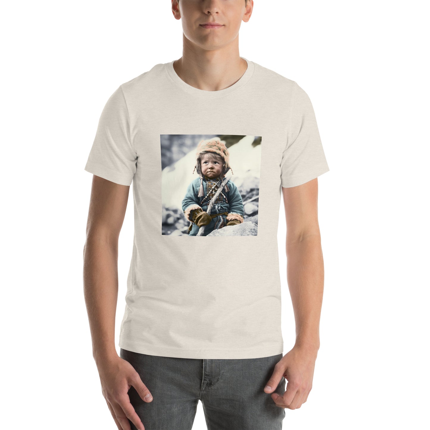 T-Shirt Unisex / Airlume Cotton / Portrait Ötzi Tisenjoch II