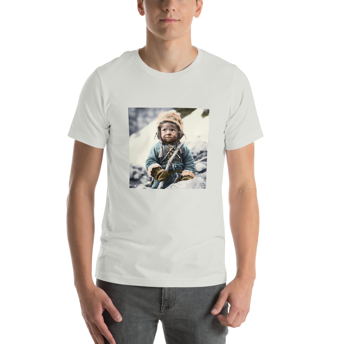 T-Shirt Unisex / Airlume Cotton / Portrait Ötzi Tisenjoch II