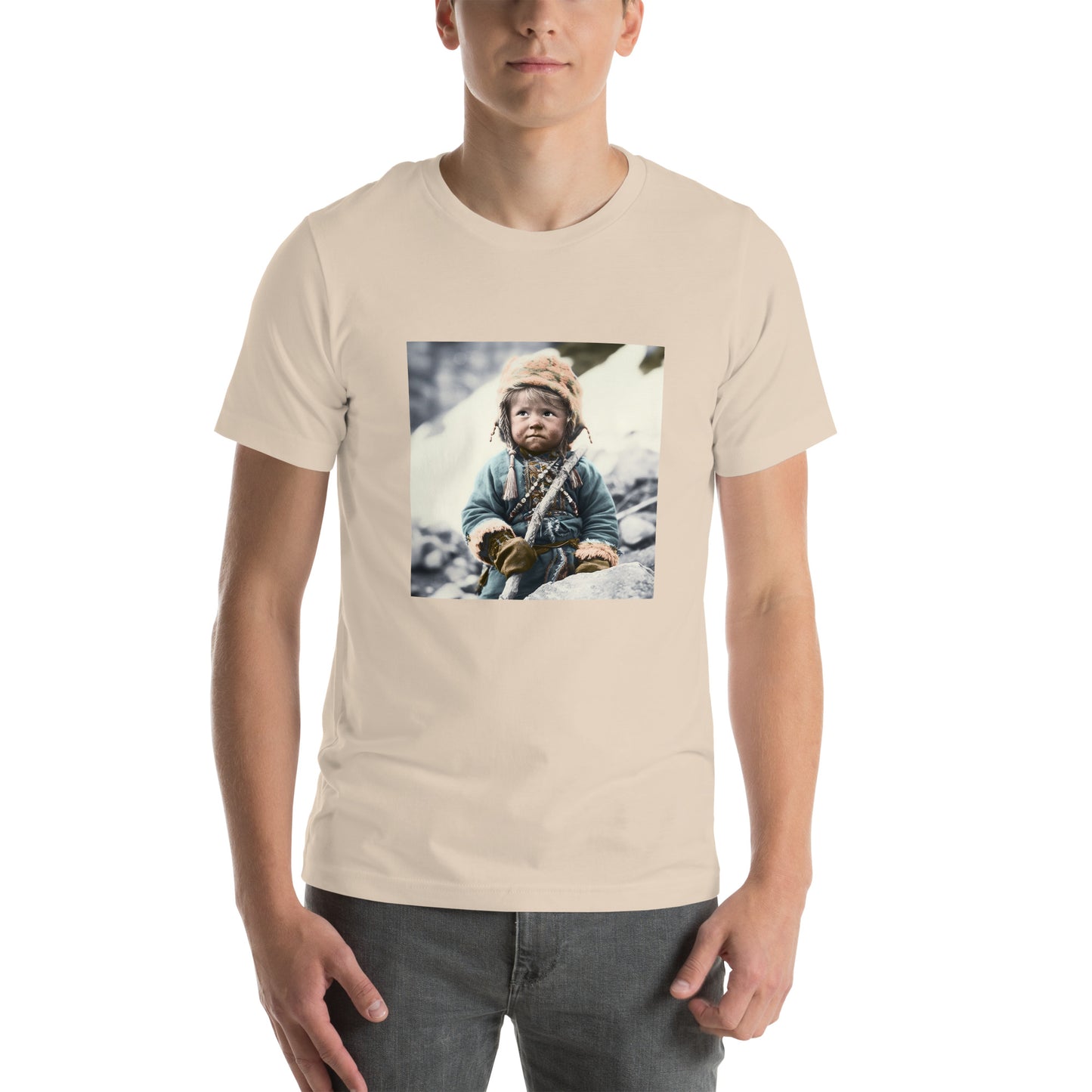 T-Shirt Unisex / Airlume Cotton / Portrait Ötzi Tisenjoch II