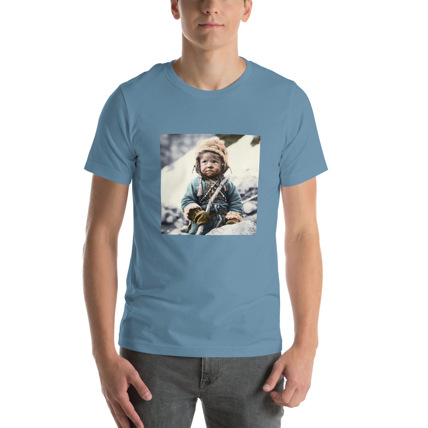 T-Shirt Unisex / Airlume Cotton / Portrait Ötzi Tisenjoch II