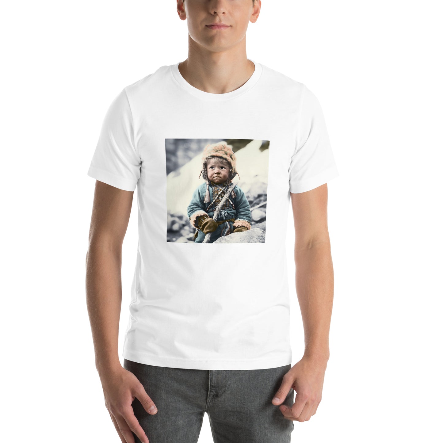 T-Shirt Unisex / Airlume Cotton / Portrait Ötzi Tisenjoch II