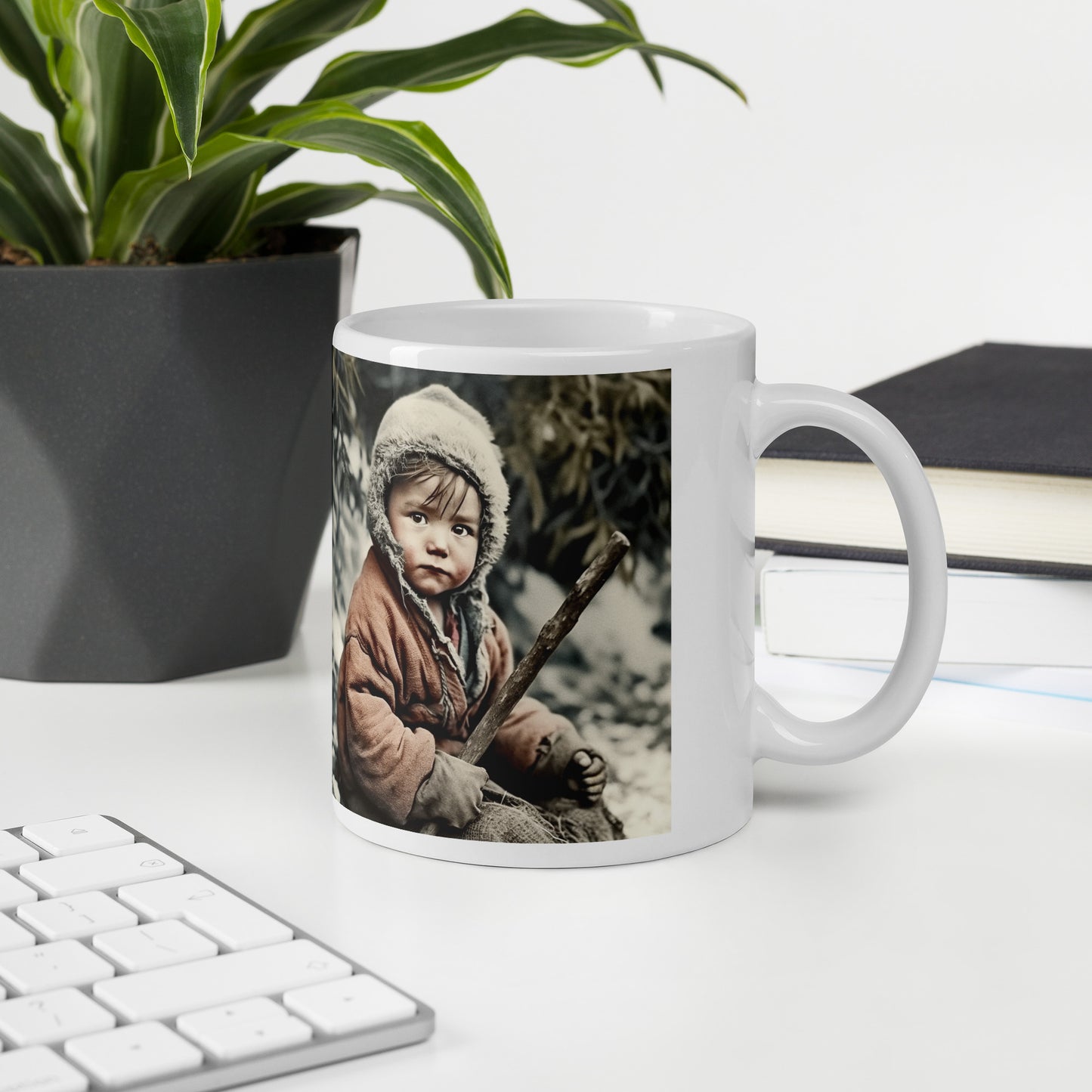 Mug / White Glossy / Portrait Ötzi Tisenjoch I