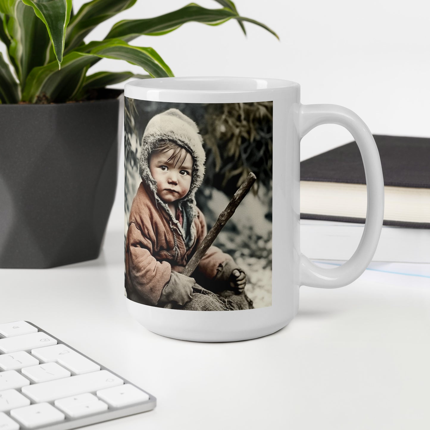 Mug / White Glossy / Portrait Ötzi Tisenjoch I