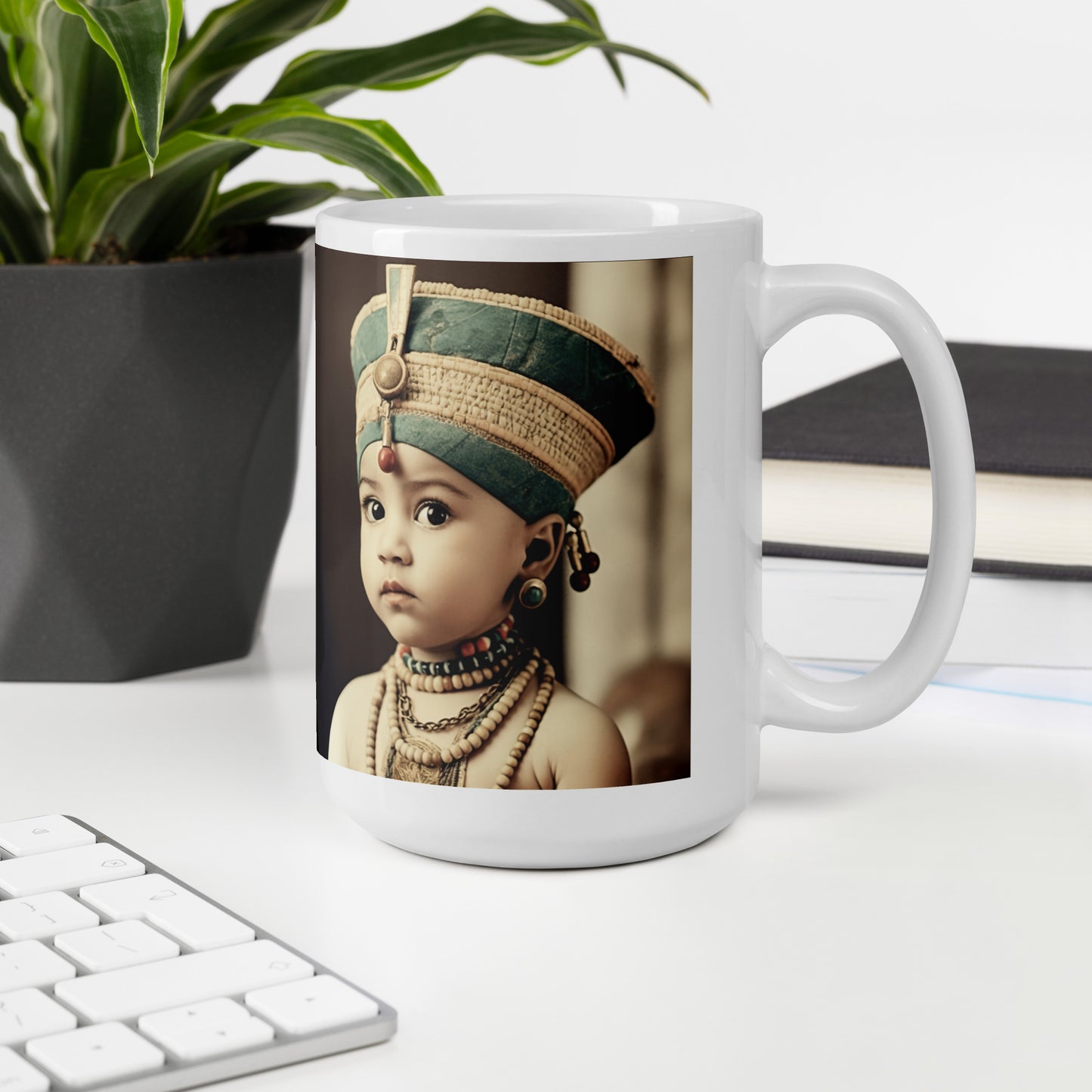 Mug / White Glossy / Portrait Nefertiti Neferneferuaten I