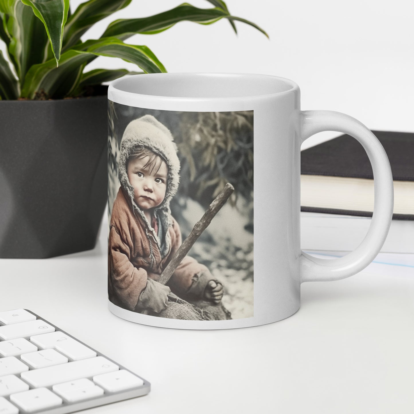 Mug / White Glossy / Portrait Ötzi Tisenjoch I